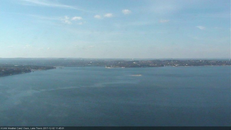 Lake Travis webcam, December 2, 2017 10:50 AM CT