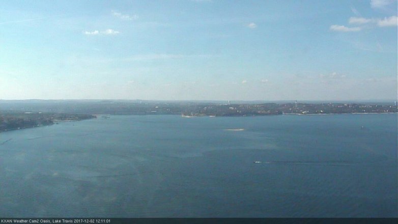 Lake Travis webcam, December 2, 2017 11:20 AM CT