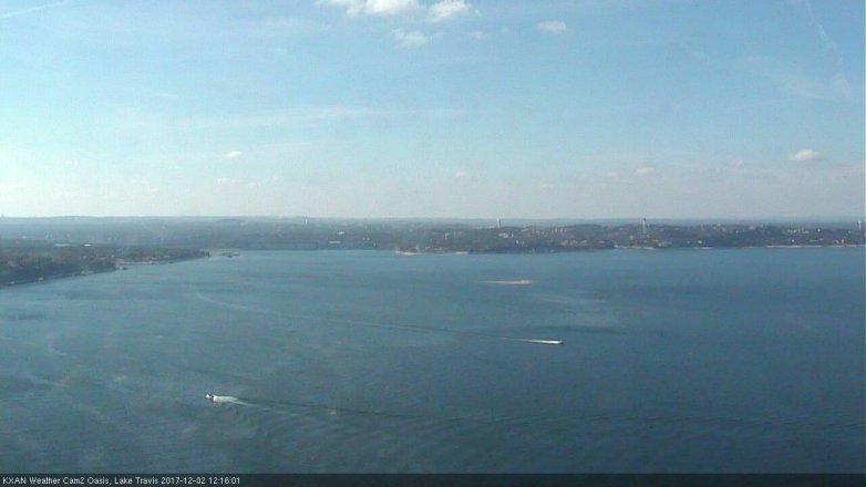 Lake Travis webcam, December 2, 2017 11:40 AM CT