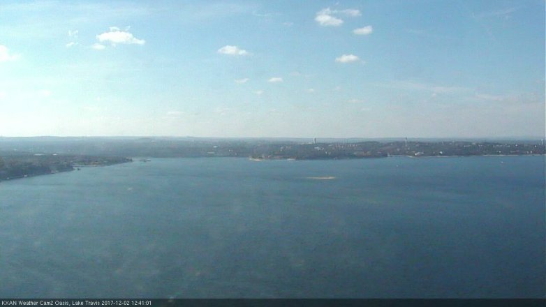 Lake Travis webcam, December 2, 2017 11:50 AM CT