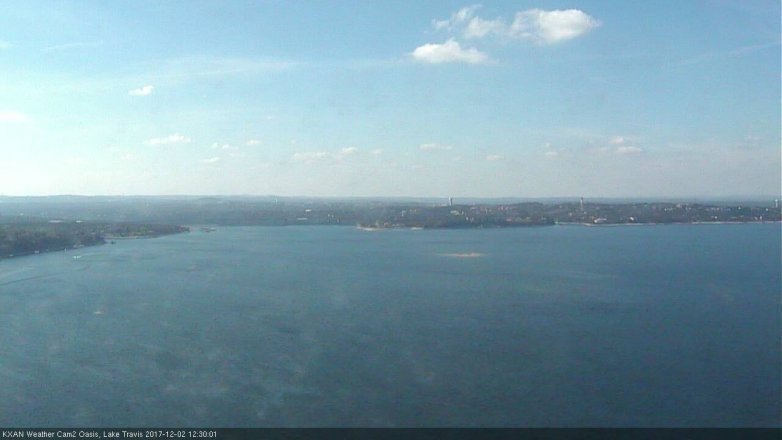 Lake Travis webcam, December 2, 2017 12:00 PM CT