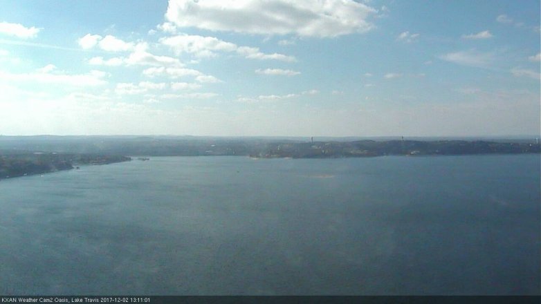 Lake Travis webcam, December 2, 2017 12:25 PM CT