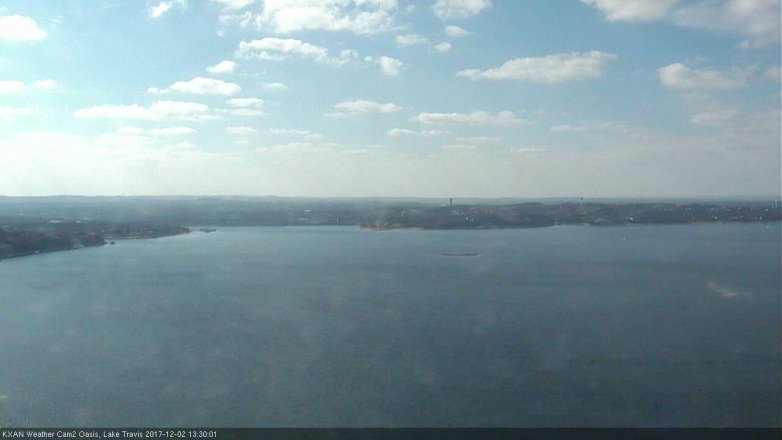 Lake Travis webcam, December 2, 2017 12:45 PM CT