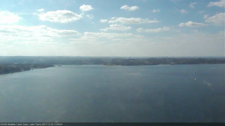 Lake Travis webcam, December 2, 2017 1:00 PM CT