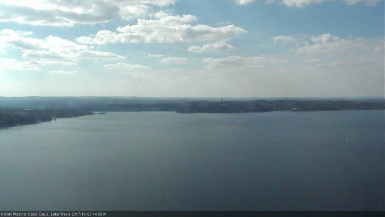 Lake Travis webcam, December 2, 2017 1:10 PM CT