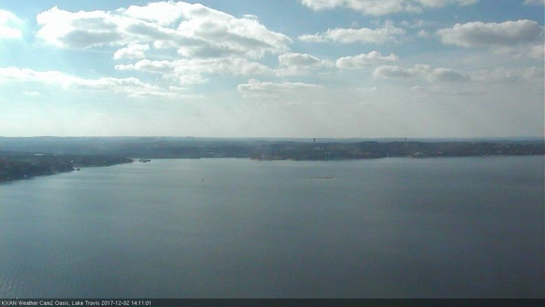 Lake Travis webcam, December 2, 2017 1:15 PM CT