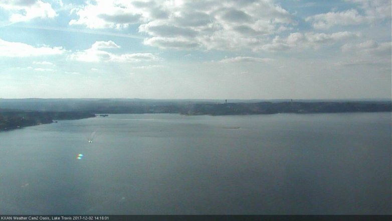 Lake Travis webcam, December 2, 2017 1:35 PM CT