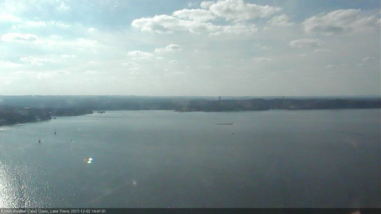 Lake Travis webcam, December 2, 2017 2:05 PM CT