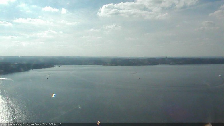 Lake Travis webcam, December 2, 2017 2:10 PM CT