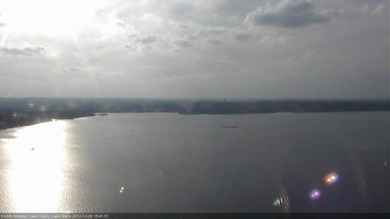 Lake Travis webcam, December 2, 2017 2:45 PM CT