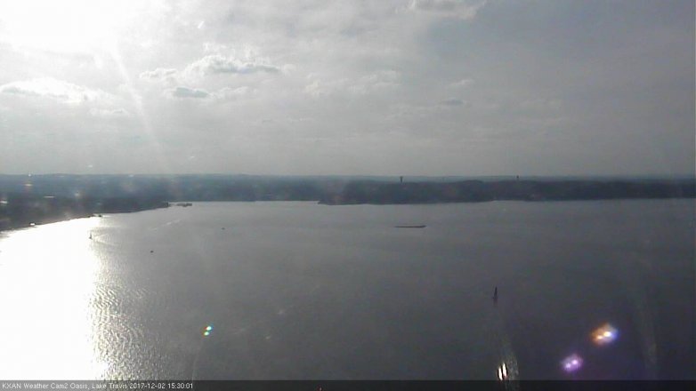 Lake Travis webcam, December 2, 2017 2:50 PM CT