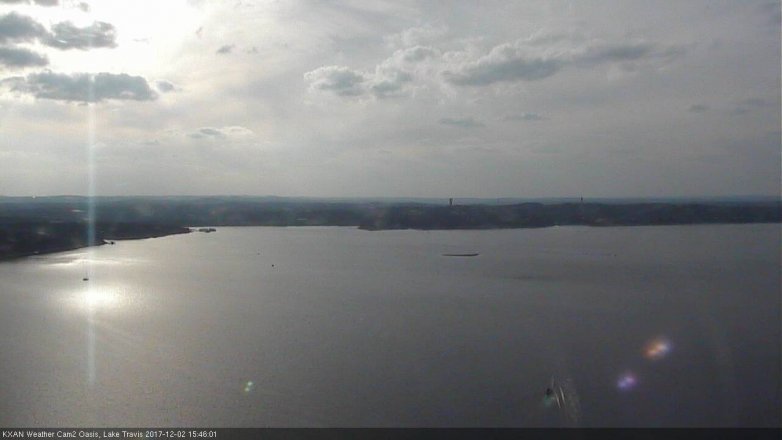Lake Travis webcam, December 2, 2017 2:55 PM CT