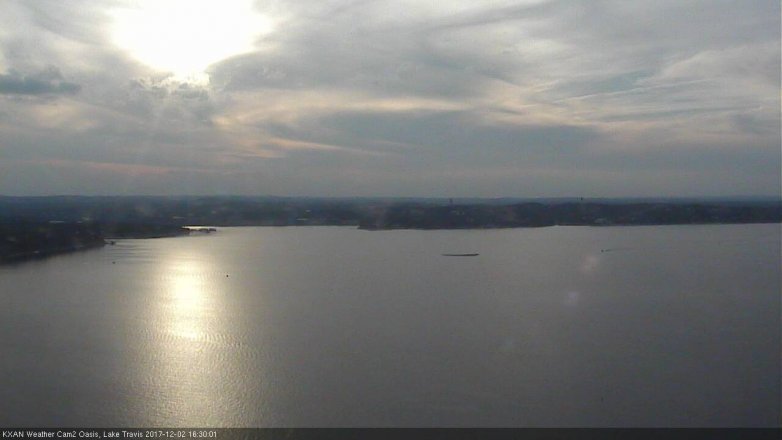 Lake Travis webcam, December 2, 2017 3:35 PM CT