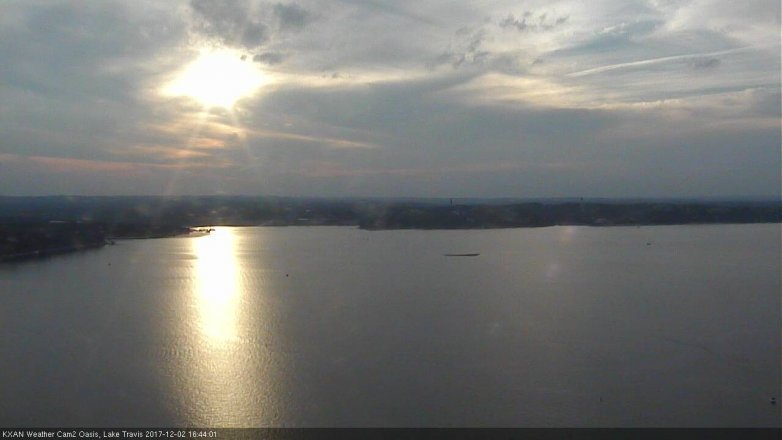 Lake Travis webcam, December 2, 2017 4:00 PM CT