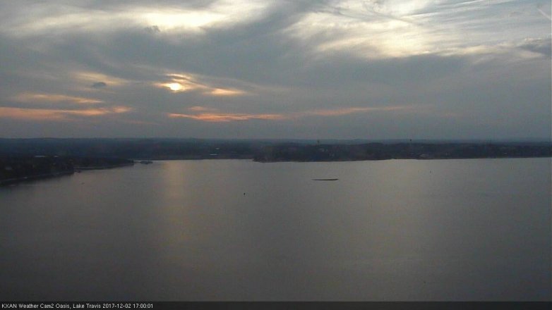Lake Travis webcam, December 2, 2017 4:10 PM CT