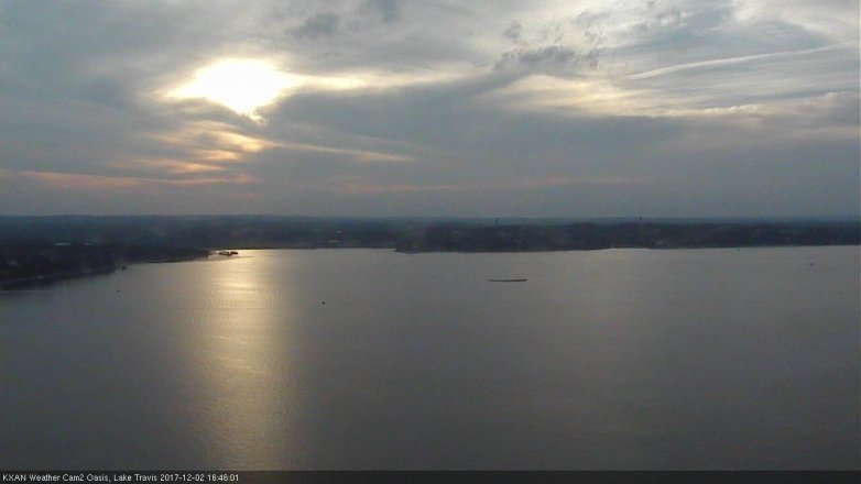 Lake Travis webcam, December 2, 2017 4:15 PM CT