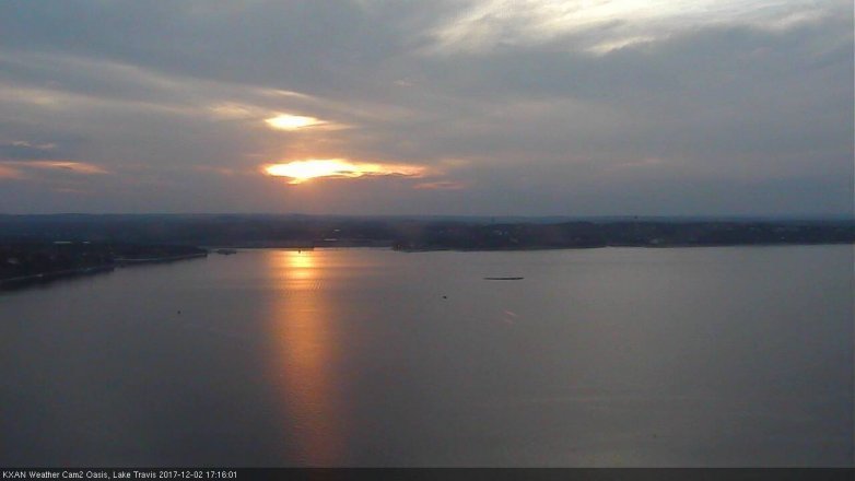 Lake Travis webcam, December 2, 2017 4:30 PM CT