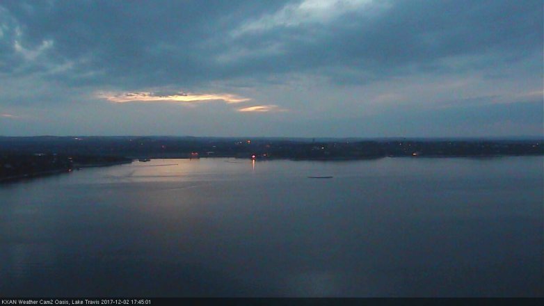 Lake Travis webcam, December 2, 2017 5:15 PM CT
