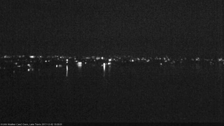 Lake Travis webcam, December 2, 2017 6:50 PM CT