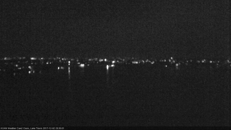 Lake Travis webcam, December 2, 2017 8:00 PM CT