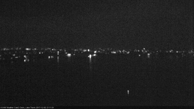 Lake Travis webcam, December 2, 2017 8:15 PM CT