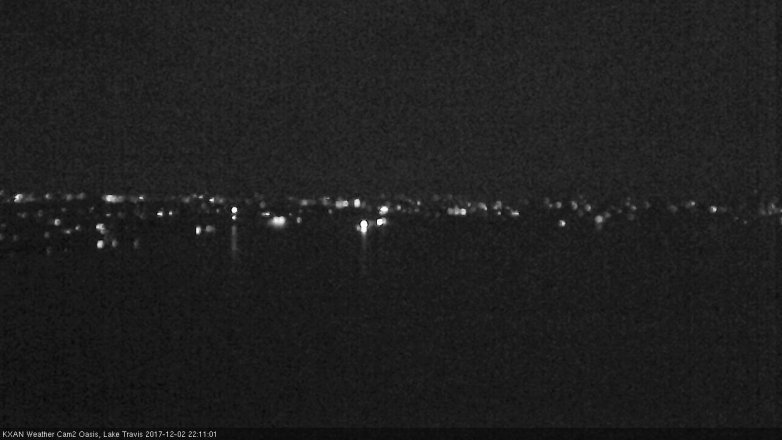 Lake Travis webcam, December 2, 2017 9:15 PM CT