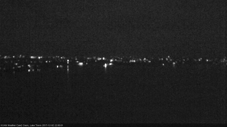 Lake Travis webcam, December 2, 2017 9:20 PM CT
