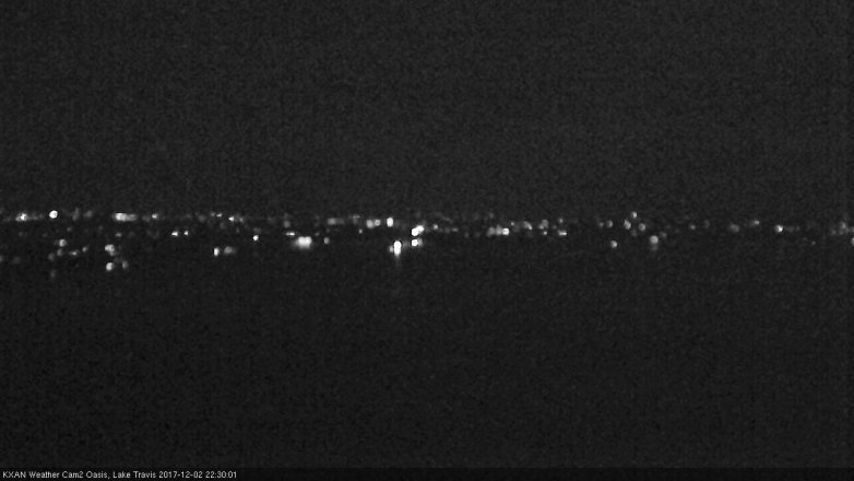 Lake Travis webcam, December 2, 2017 9:35 PM CT