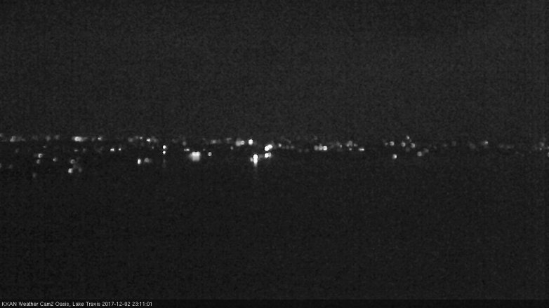 Lake Travis webcam, December 2, 2017 10:20 PM CT
