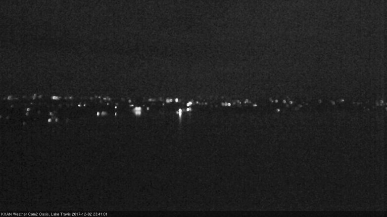 Lake Travis webcam, December 2, 2017 10:50 PM CT