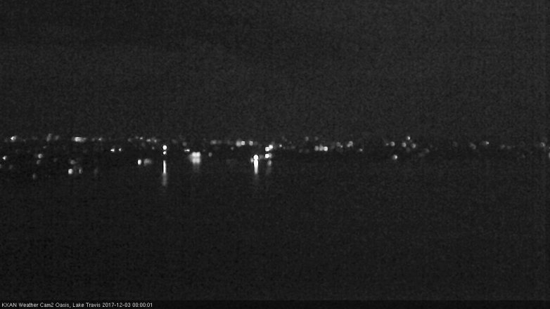 Lake Travis webcam, December 2, 2017 11:05 PM CT