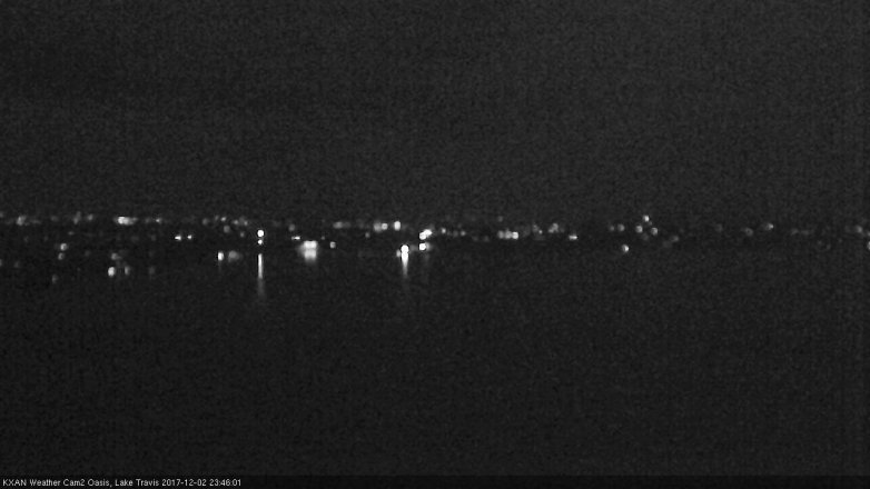 Lake Travis webcam, December 2, 2017 11:10 PM CT