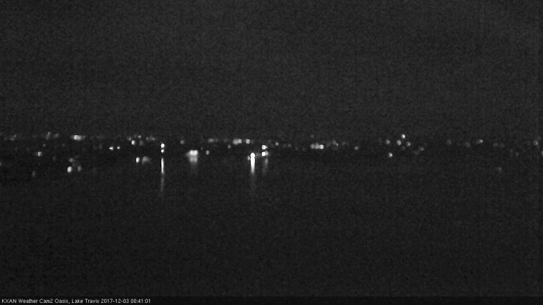 Lake Travis webcam, December 2, 2017 11:50 PM CT
