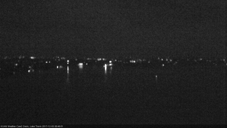 Lake Travis webcam, December 2, 2017 12:00 AM CT
