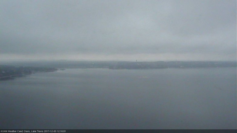 Lake Travis webcam, December 3, 2017 11:40 AM CT