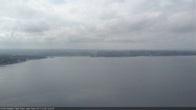 Lake Travis webcam, December 3, 2017 1:00 PM CT