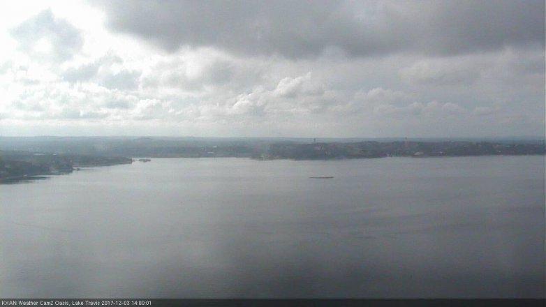 Lake Travis webcam, December 3, 2017 1:20 PM CT