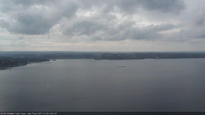 Lake Travis webcam, December 3, 2017 1:55 PM CT