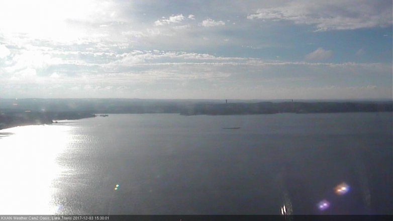 Lake Travis webcam, December 3, 2017 3:00 PM CT