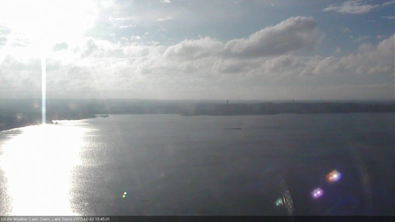 Lake Travis webcam, December 3, 2017 3:05 PM CT
