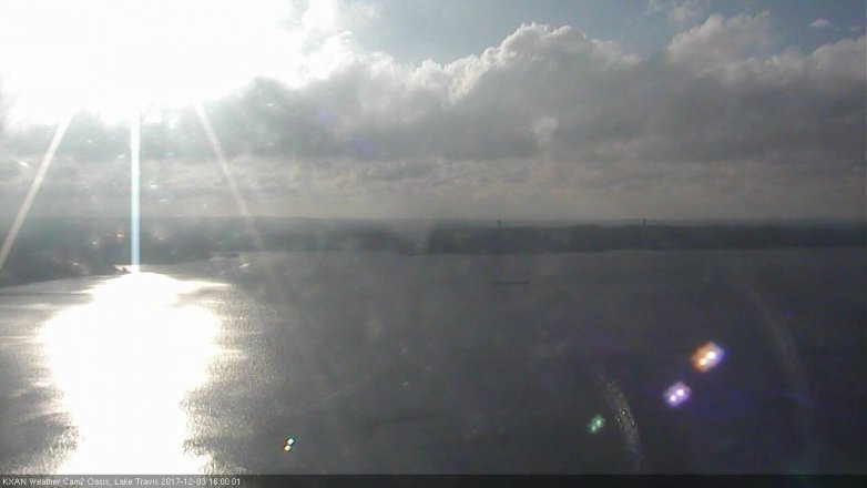 Lake Travis webcam, December 3, 2017 3:10 PM CT