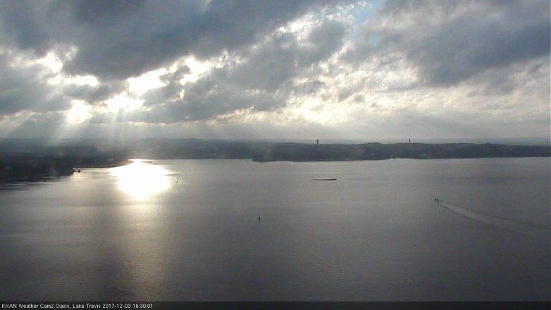 Lake Travis webcam, December 3, 2017 3:35 PM CT