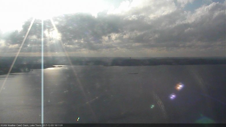 Lake Travis webcam, December 3, 2017 3:40 PM CT