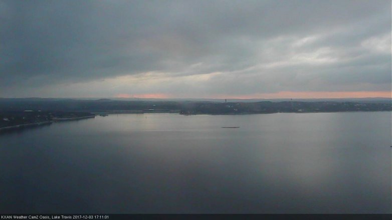 Lake Travis webcam, December 3, 2017 4:40 PM CT