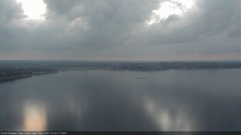 Lake Travis webcam, December 3, 2017 4:45 PM CT