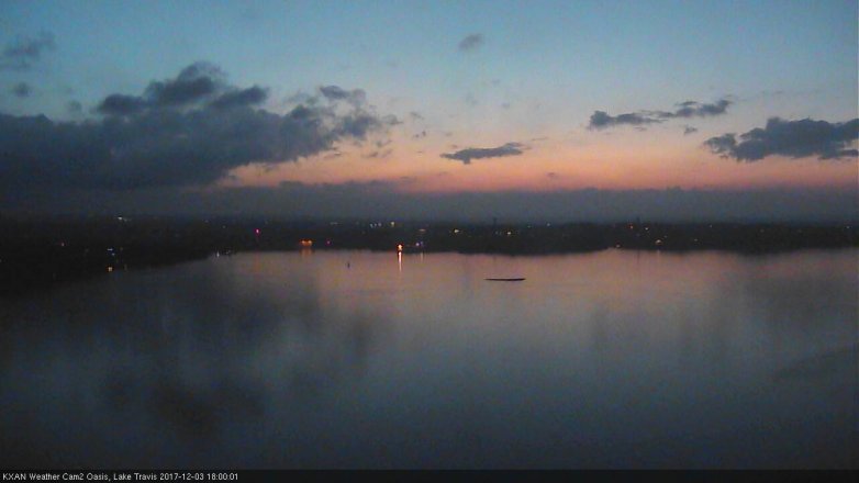 Lake Travis webcam, December 3, 2017 5:20 PM CT