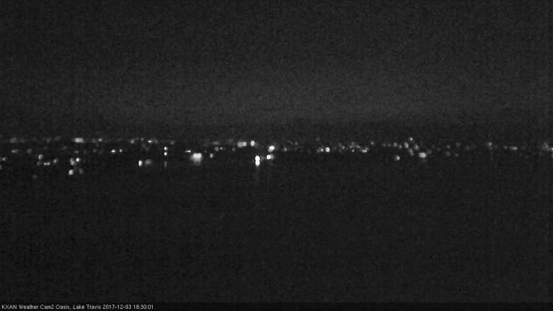 Lake Travis webcam, December 3, 2017 6:00 PM CT