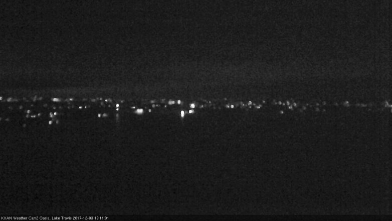 Lake Travis webcam, December 3, 2017 6:30 PM CT