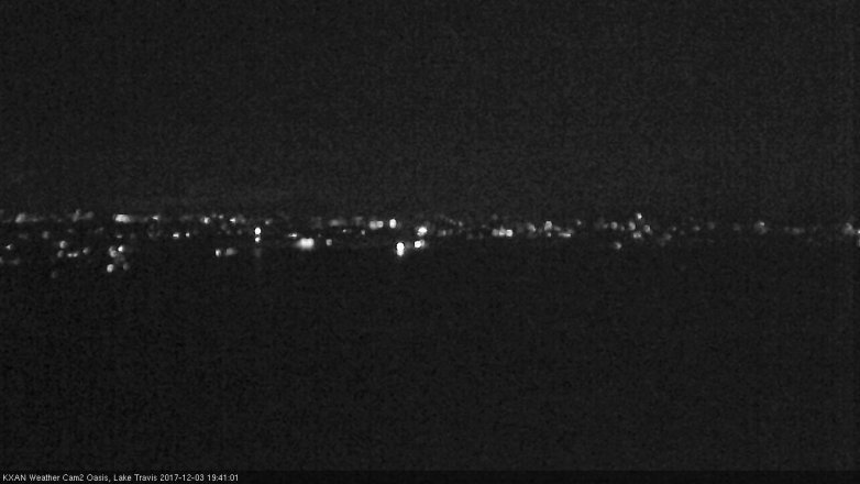 Lake Travis webcam, December 3, 2017 6:45 PM CT