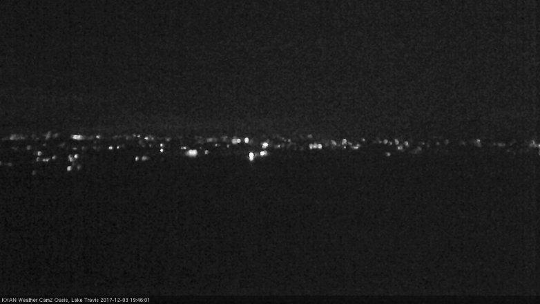 Lake Travis webcam, December 3, 2017 7:15 PM CT